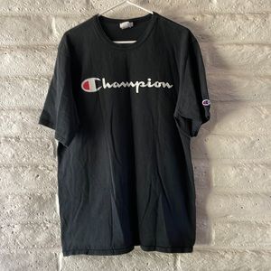 Champion logo black t-shirt